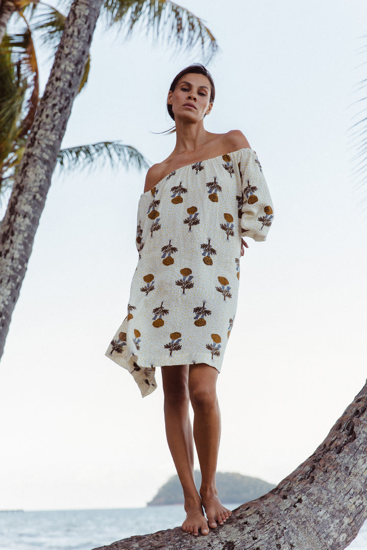 Dahlia Mini Dress ~ Marigold