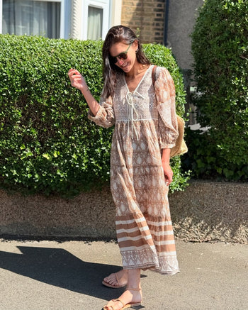 Jasmine Midi Dress - Shell