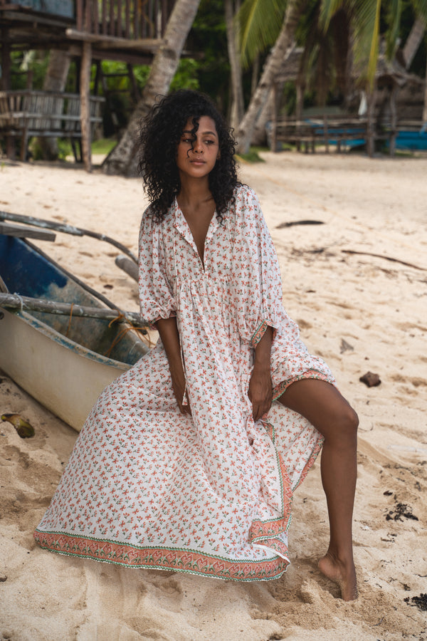 Kyra Maxi Dress ~ Coral