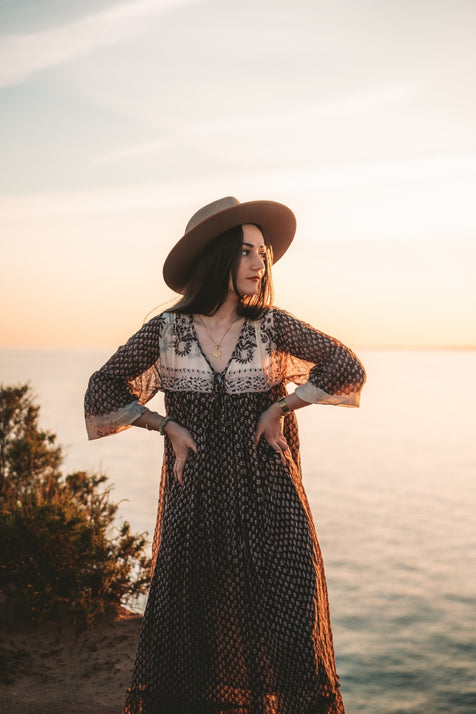 Rooh Maxi Dress ~ Cacao